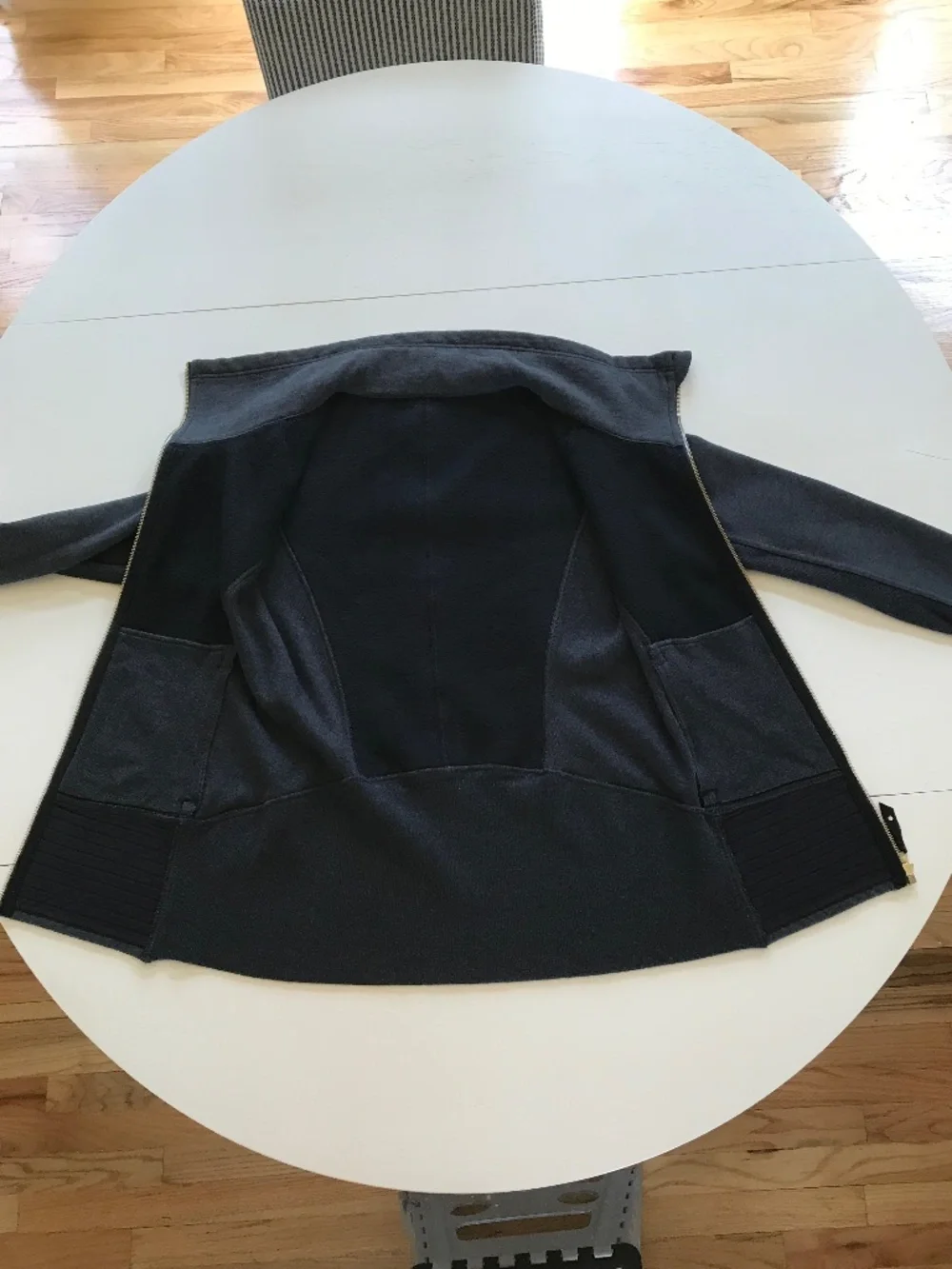 LULULEMON RADIANT II JACKET  FULL ZIP FUNNEL NECK HEATHERED BLACK